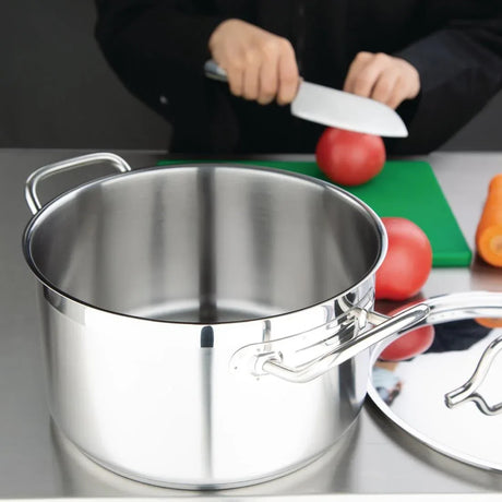 DB254 Nisbets Essentials Stainless Steel Stew Pot 5.6Ltr - JD Catering Equipment Solutions Ltd
