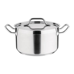 DB254 Nisbets Essentials Stainless Steel Stew Pot 5.6Ltr - JD Catering Equipment Solutions Ltd