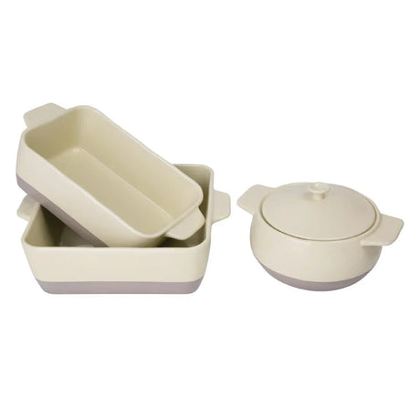 DB520 Olympia Cream And Taupe Ceramic Roasting Dish 2.5Ltr JD Catering Equipment Solutions Ltd