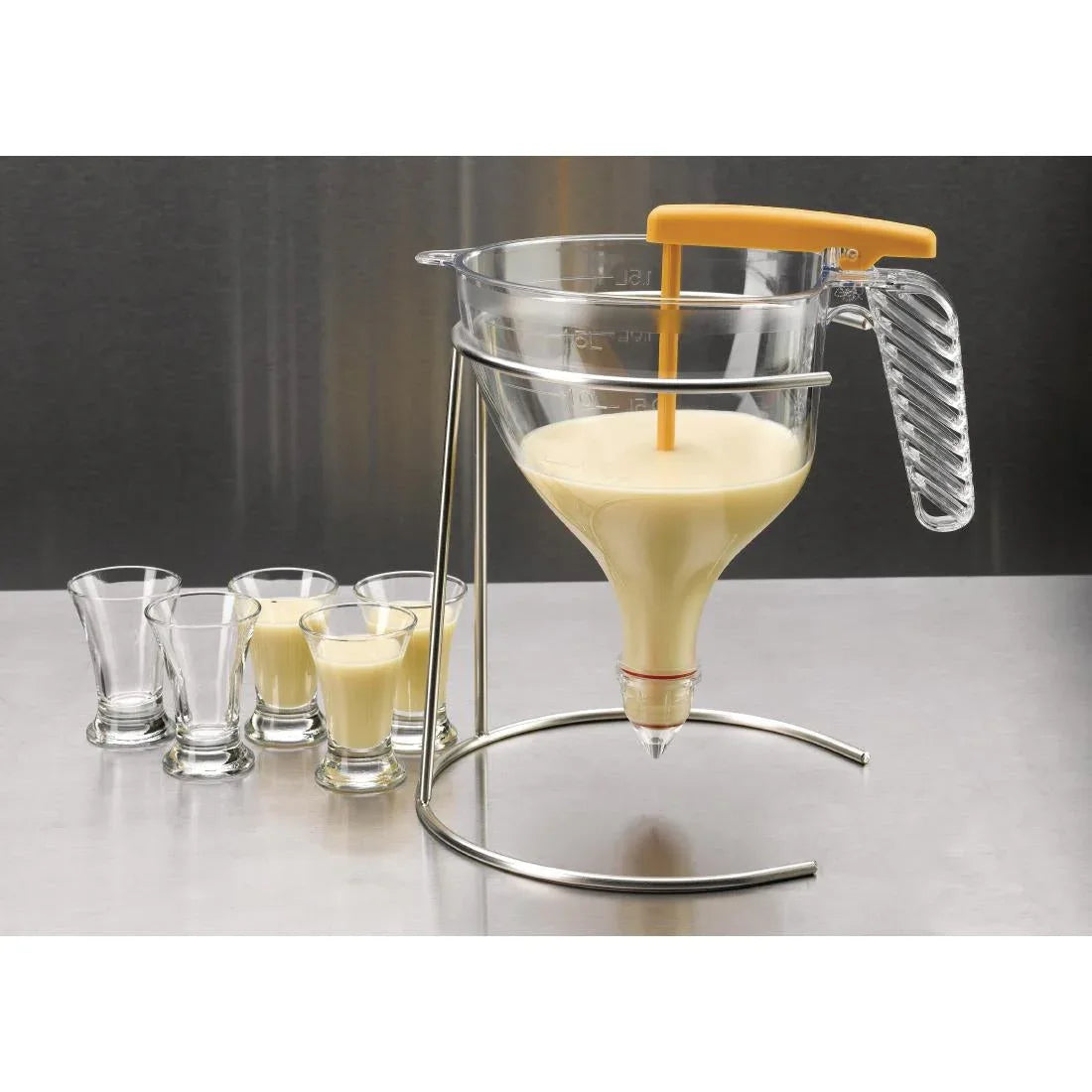 DB550 Matfer Bourgeat Piston Funnel with Stand 1.5Ltr - JD Catering Equipment Solutions Ltd