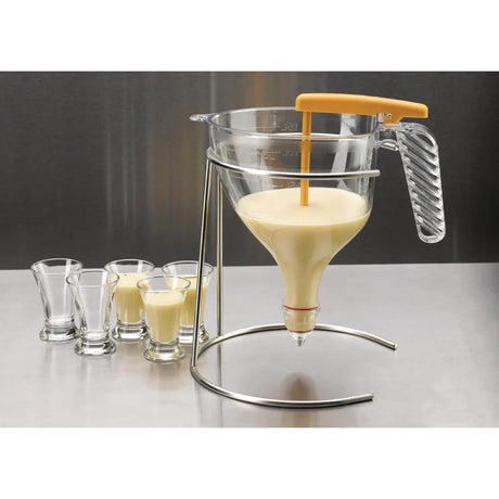 DB550 Matfer Bourgeat Piston Funnel with Stand 1.5Ltr - JD Catering Equipment Solutions Ltd
