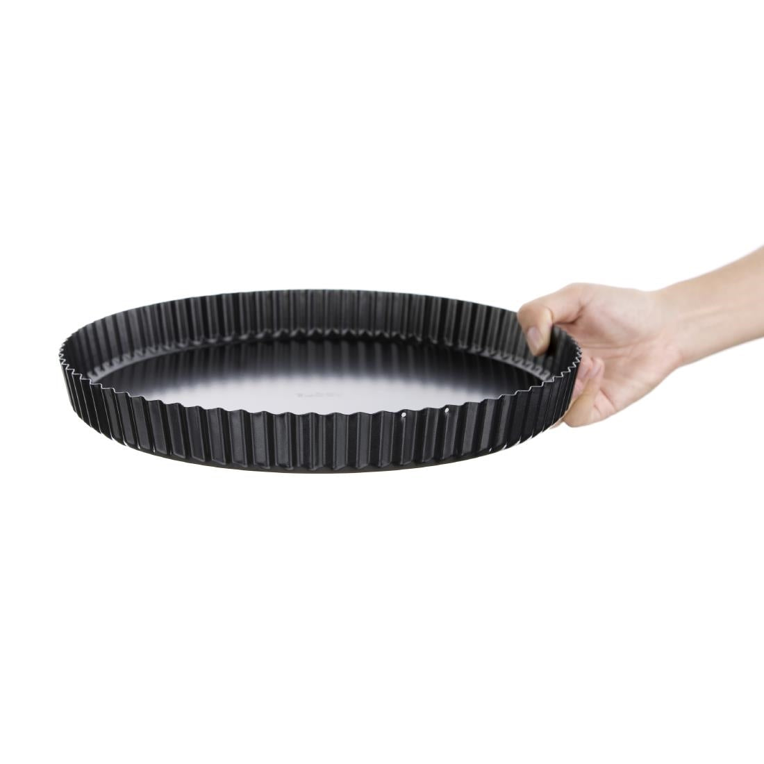 DB568 Vogue Non-Stick Quiche Tin With Removable Base 300mm JD Catering Equipment Solutions Ltd