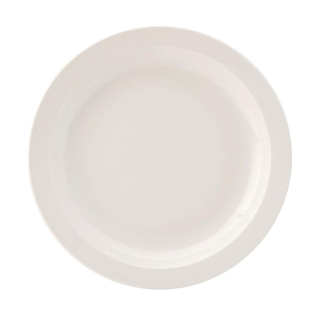 DB612 Utopia Pure White Narrow Rim Plates 254mm (Pack of 18) JD Catering Equipment Solutions Ltd