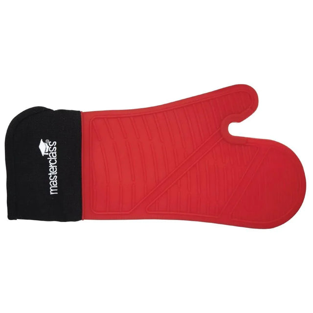 DB878 MasterClass Seamless Silicone Oven Mitt with Cotton Sleeve - JD Catering Equipment Solutions Ltd
