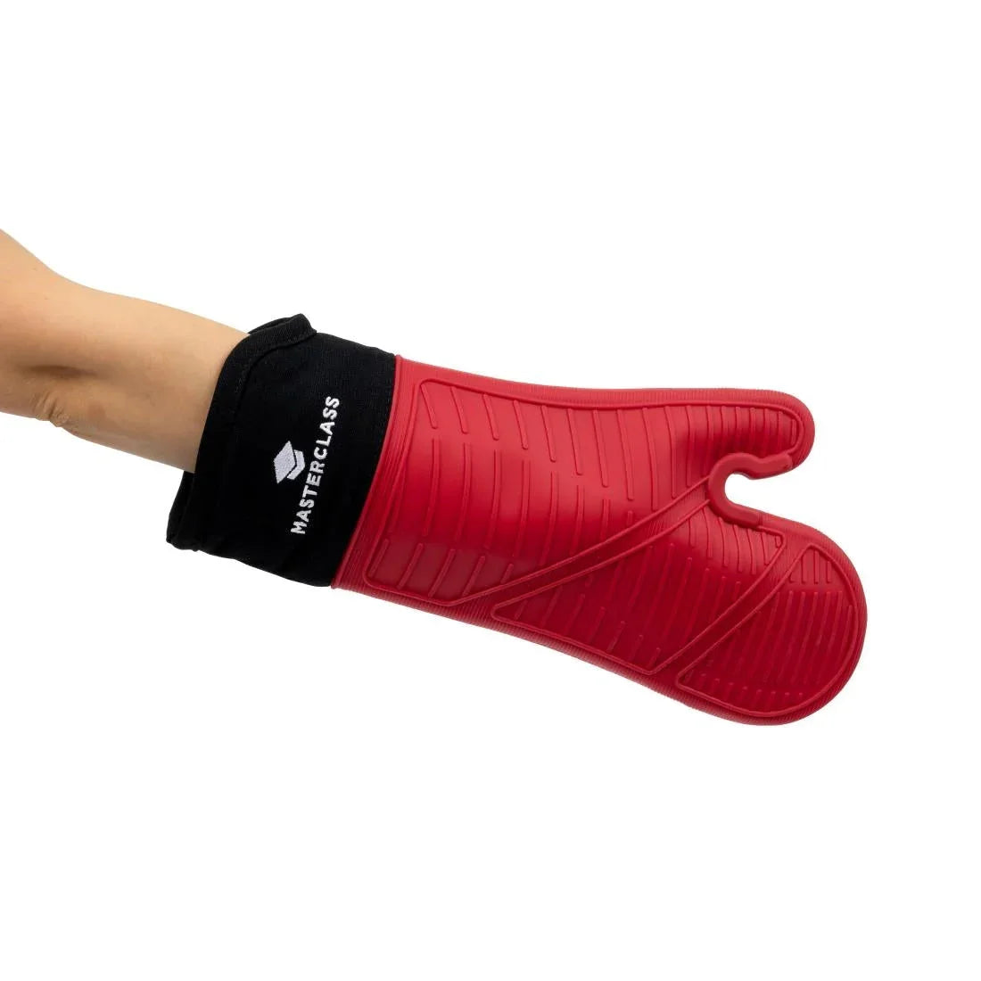 DB878 MasterClass Seamless Silicone Oven Mitt with Cotton Sleeve - JD Catering Equipment Solutions Ltd