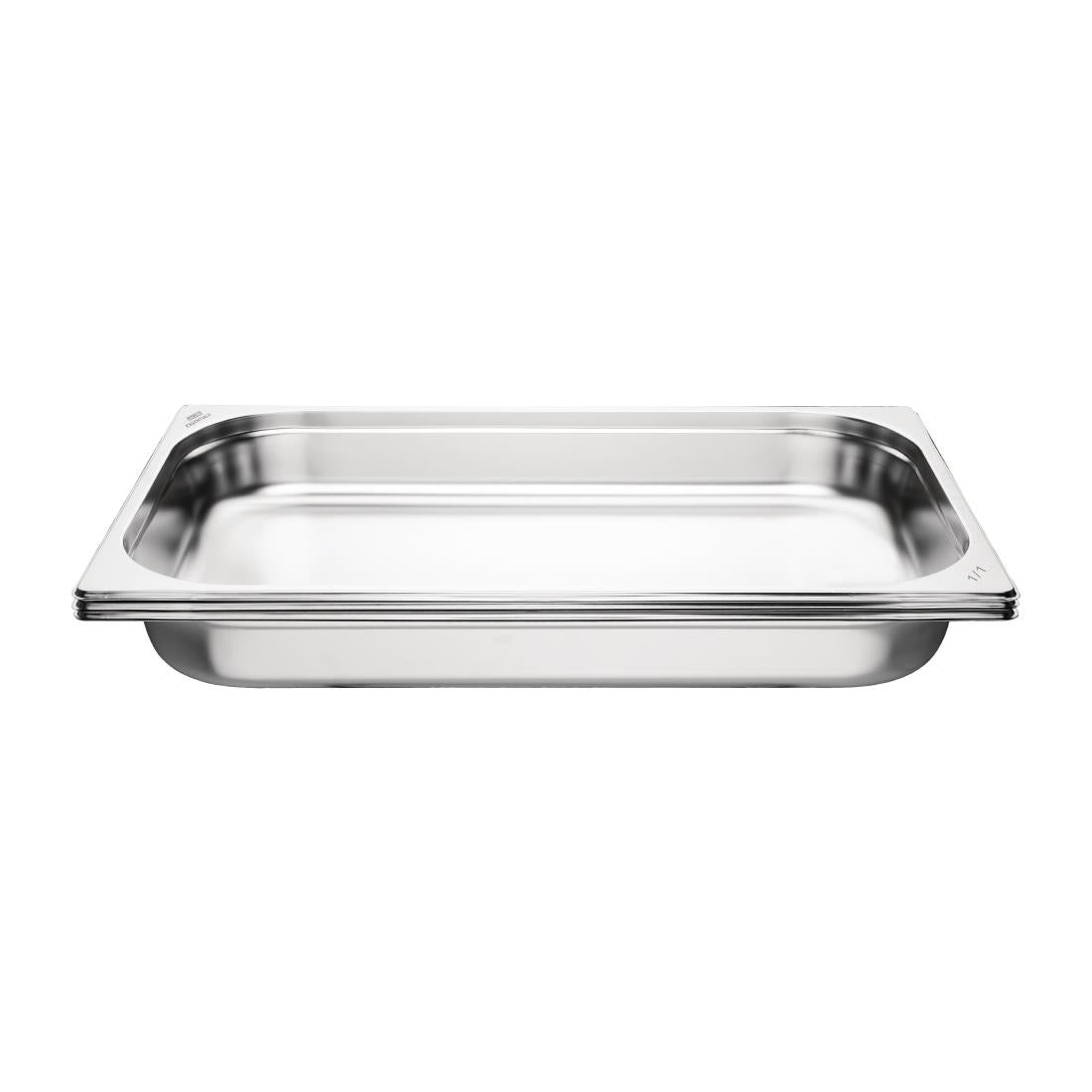 DB881 Nisbets Essentials Stainless Steel Gastronorm Tray 65mm (Pack 3) JD Catering Equipment Solutions Ltd