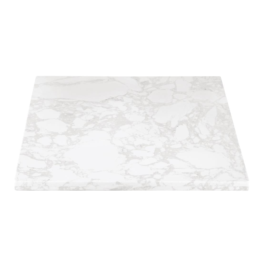 DC301 Bolero Square Marble Effect Tabletop White 600mm JD Catering Equipment Solutions Ltd