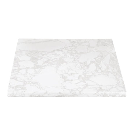 DC301 Bolero Square Marble Effect Tabletop White 600mm JD Catering Equipment Solutions Ltd