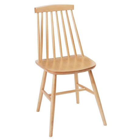 DC353 Fameg Farmhouse Angled Side Chairs Natural Beech (Pack of 2) JD Catering Equipment Solutions Ltd