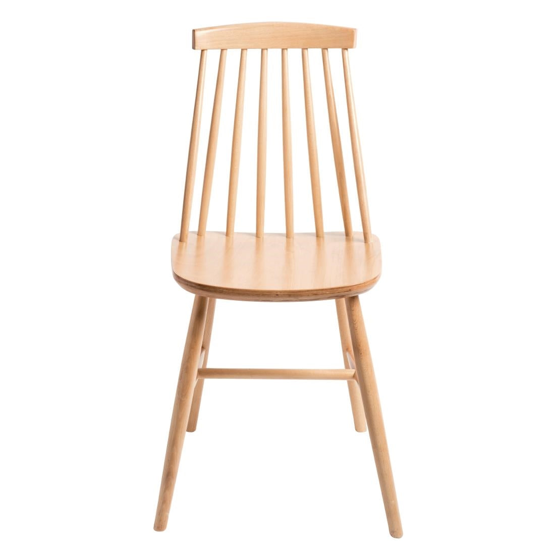 DC353 Fameg Farmhouse Angled Side Chairs Natural Beech (Pack of 2) JD Catering Equipment Solutions Ltd