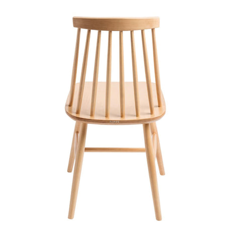 DC353 Fameg Farmhouse Angled Side Chairs Natural Beech (Pack of 2) JD Catering Equipment Solutions Ltd