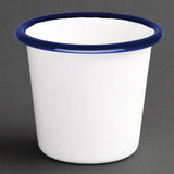 DC383 Olympia Enamel Sauce Cup White and Blue (Pack of 6) JD Catering Equipment Solutions Ltd