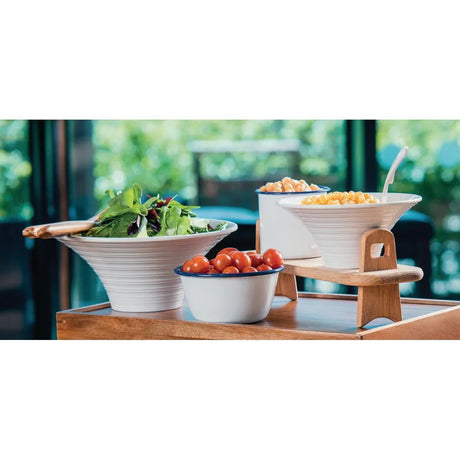 DC389 Olympia Enamel Pudding Bowls 155mm (Pack of 6) - JD Catering Equipment Solutions Ltd