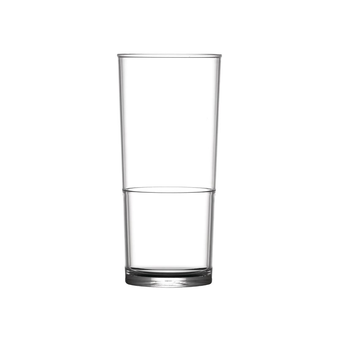 DC418 BBP Polycarbonate Hi Ball In2Stax Glasses Half Pint (Pack of 48) JD Catering Equipment Solutions Ltd