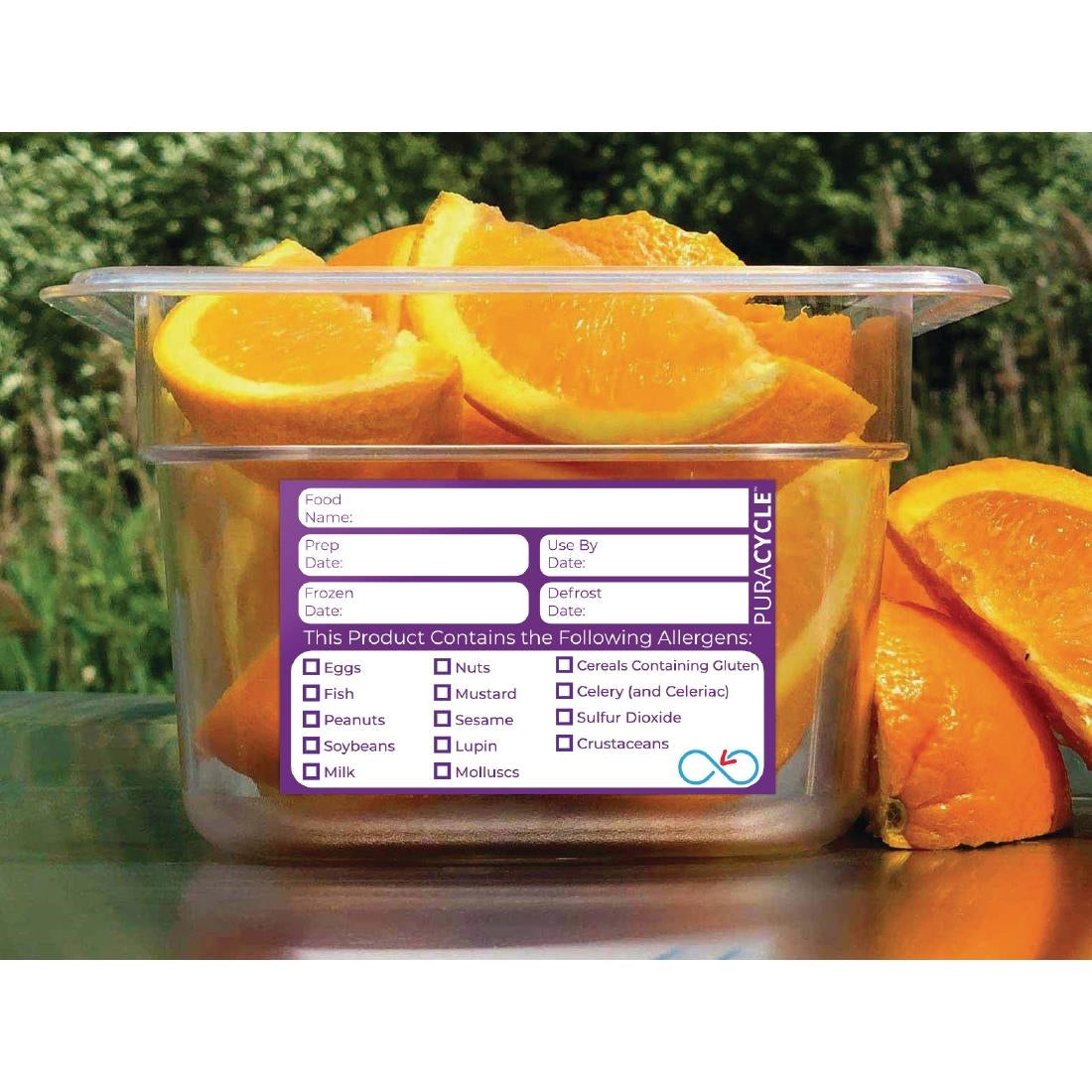 DC458 Puracycle Reusable Allergen Labels (Pack of 20) JD Catering Equipment Solutions Ltd
