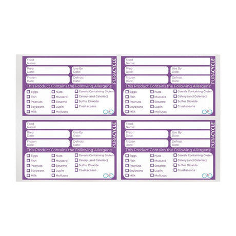 DC458 Puracycle Reusable Allergen Labels (Pack of 20) JD Catering Equipment Solutions Ltd