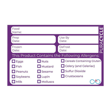 DC458 Puracycle Reusable Allergen Labels (Pack of 20) JD Catering Equipment Solutions Ltd