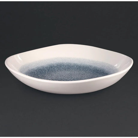 DC730 Churchill Studio Prints Raku Trace Triangular Bowl Topaz Blue (Pack of 12) - JD Catering Equipment Solutions Ltd