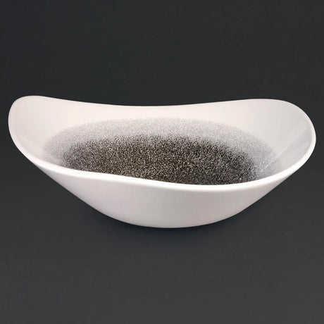 DC734 Churchill Studio Prints Raku Trace Triangular Bowl Quartz Black 235mm (Pack of 12) - JD Catering Equipment Solutions Ltd