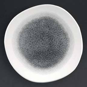 DC735 Churchill Studio Prints Raku Round Trace Plates Quartz Black 264mm (Pack of 12) - JD Catering Equipment Solutions Ltd