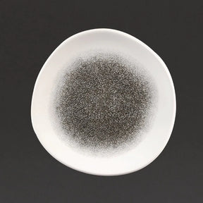 DC736 Churchill Studio Prints Raku Round Trace Plates Quartz Black 210mm (Pack of 12) - JD Catering Equipment Solutions Ltd