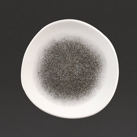 DC736 Churchill Studio Prints Raku Round Trace Plates Quartz Black 210mm (Pack of 12) JD Catering Equipment Solutions Ltd