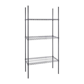 DC819 Nisbets Essentials 3 Tier Coated Shelving Unit 1820 x 915 x 457mm JD Catering Equipment Solutions Ltd