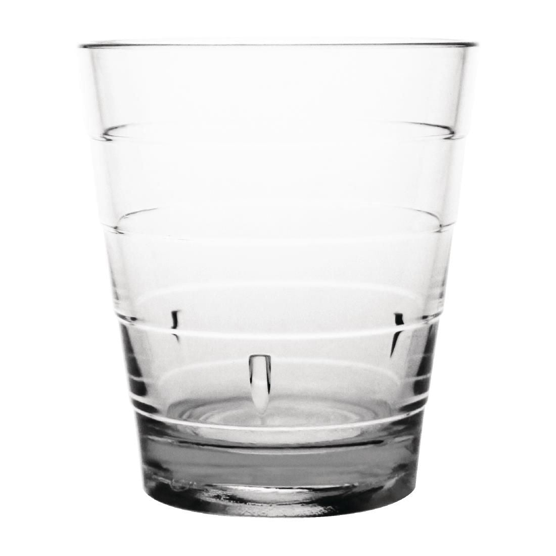 DC920 Kristallon Polycarbonate Ringed Tumbler Clear 285ml (Pack of 6) JD Catering Equipment Solutions Ltd