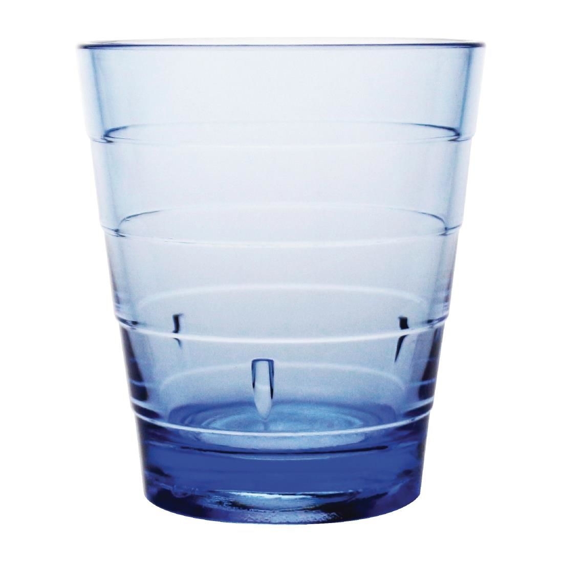 DC921 Kristallon Polycarbonate Ringed Tumbler Blue 285ml (Pack of 6) JD Catering Equipment Solutions Ltd
