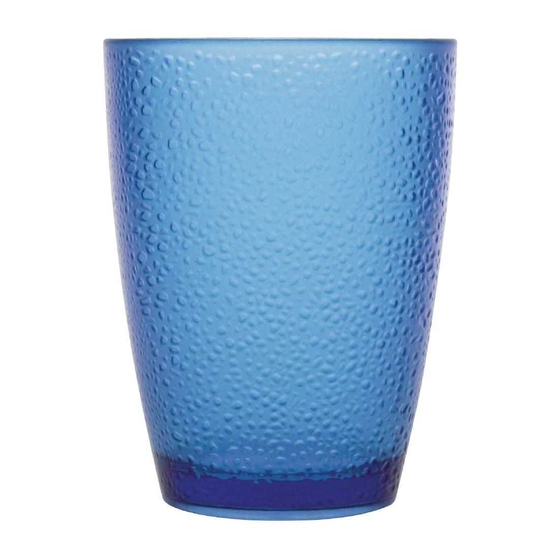 DC929 Kristallon Polycarbonate Tumbler Pebbled Blue 275ml (Pack of 6) JD Catering Equipment Solutions Ltd
