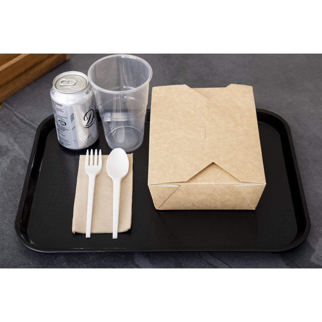 DE312 Cambro Polypropylene Fast Food Tray Black 410mm JD Catering Equipment Solutions Ltd