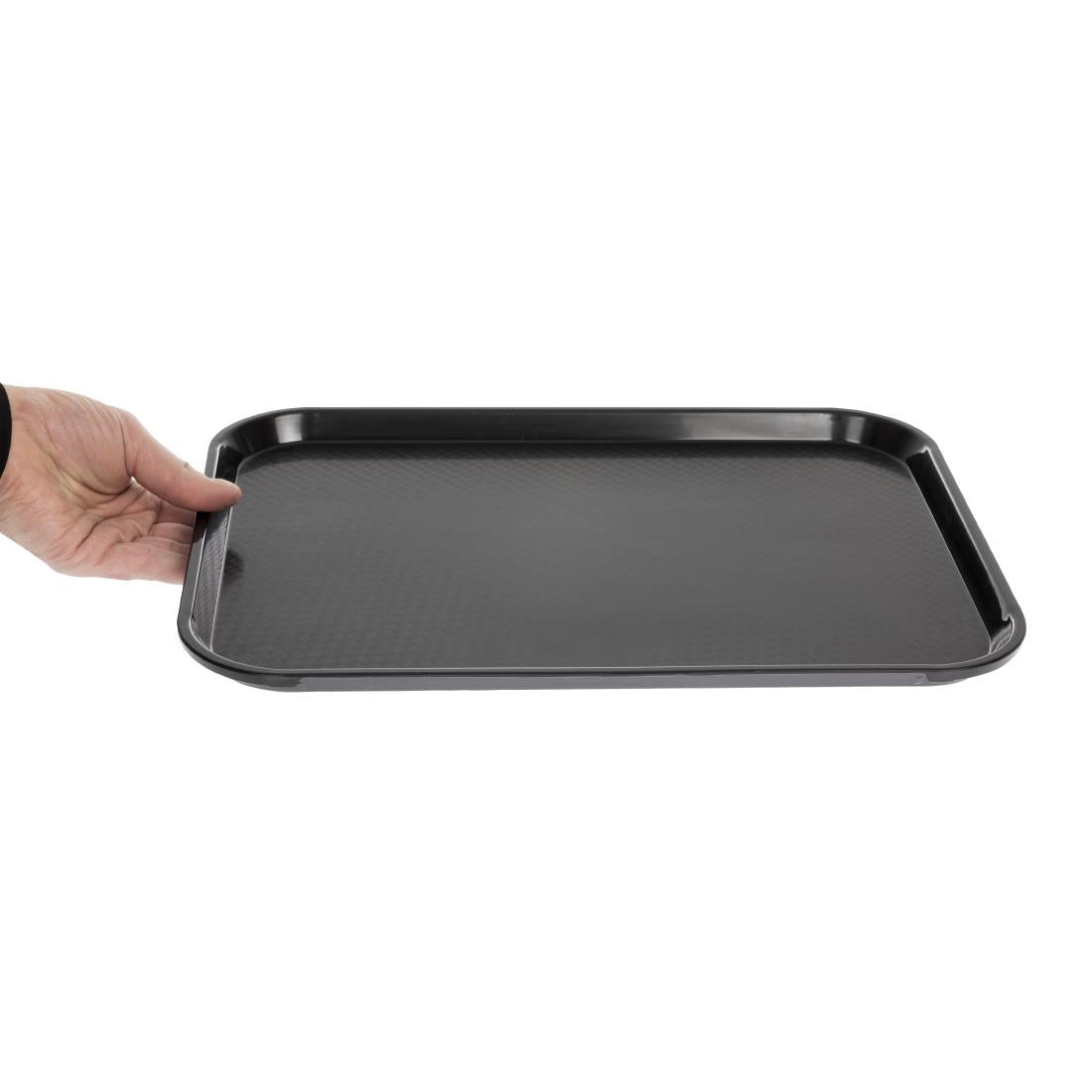 DE312 Cambro Polypropylene Fast Food Tray Black 410mm JD Catering Equipment Solutions Ltd