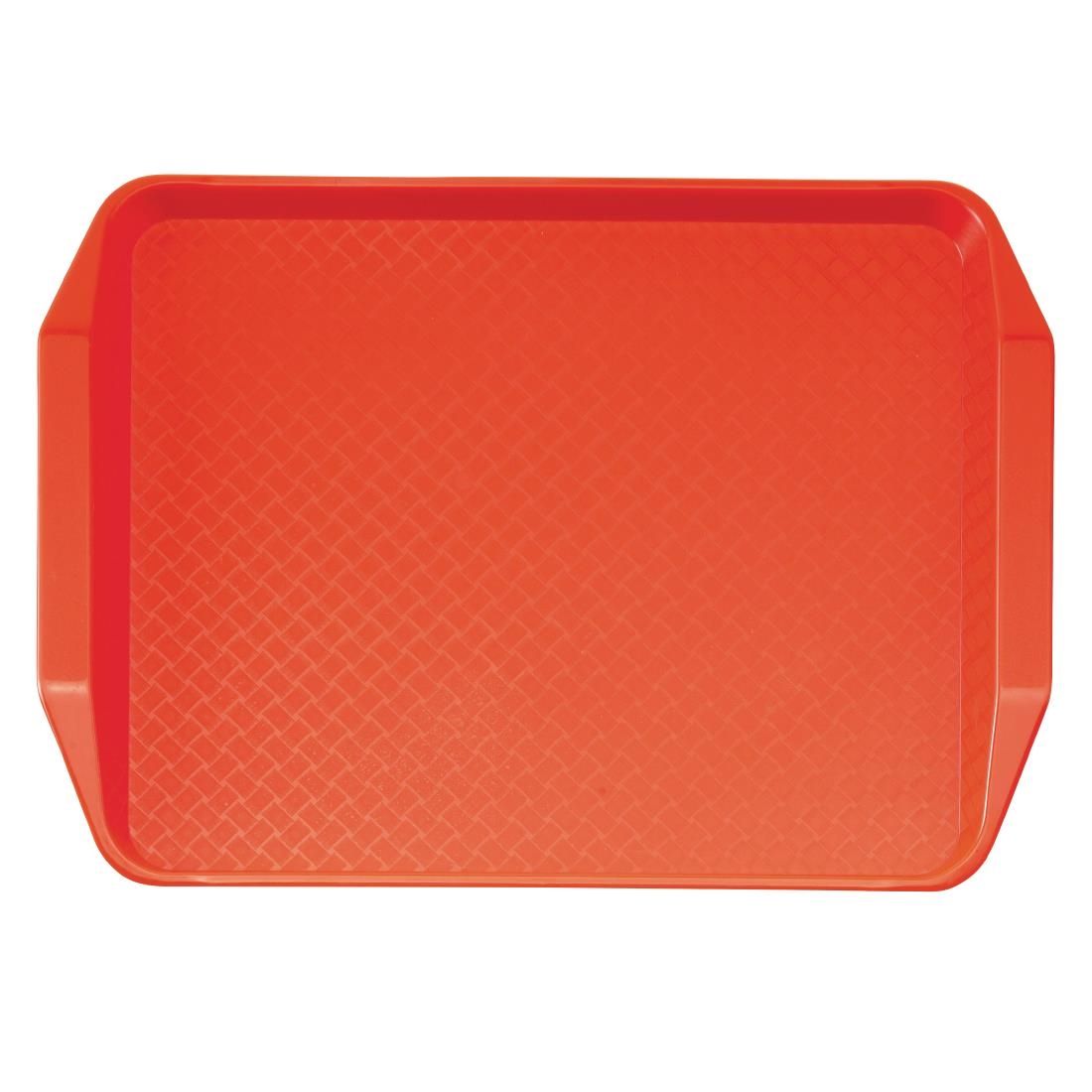 DE315 Cambro Polypropylene Handled Fast Food Tray Red 430mm JD Catering Equipment Solutions Ltd