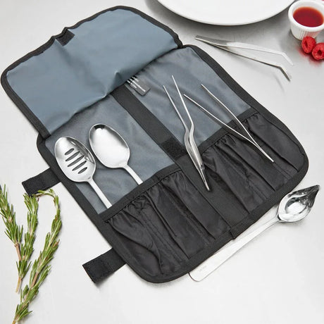DE454 Mercer Culinary 6 Piece Chef Plating Kit with Storage Roll - JD Catering Equipment Solutions Ltd