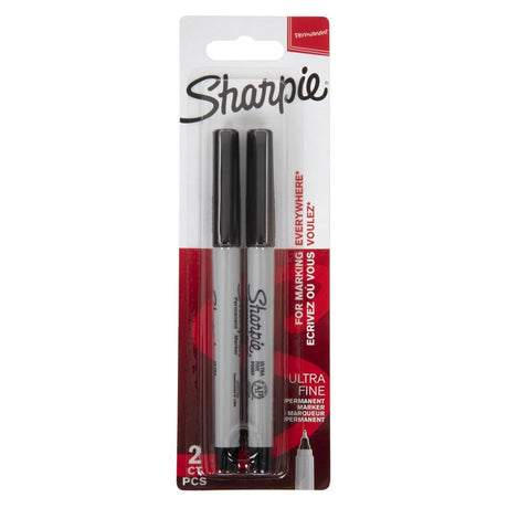 DE707 Sharpie Ultra Fine Permanent Marker Black (Pack of 2) JD Catering Equipment Solutions Ltd