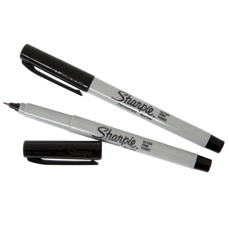 DE707 Sharpie Ultra Fine Permanent Marker Black (Pack of 2) JD Catering Equipment Solutions Ltd