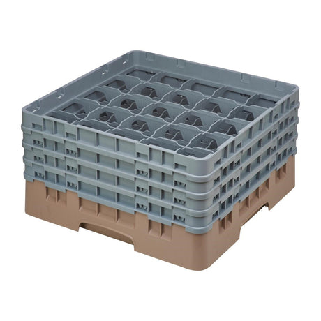 DE790 Cambro Camrack Beige 25 Compartments Max Glass Height 215mm JD Catering Equipment Solutions Ltd