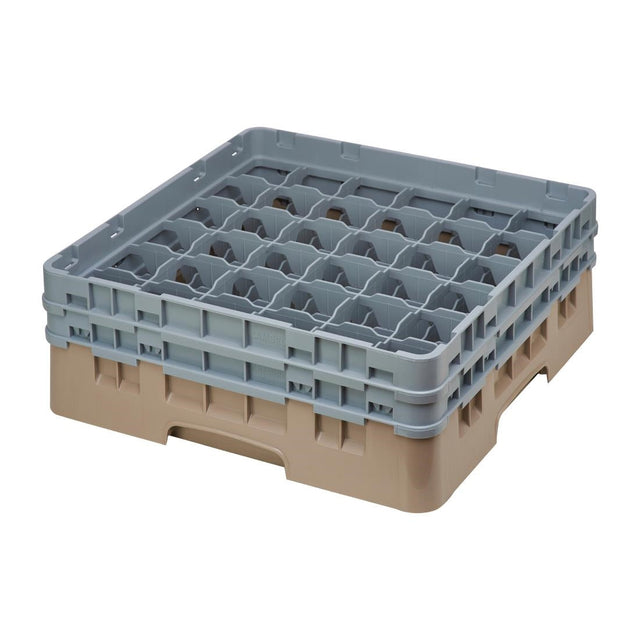 DE794 Cambro Camrack Beige 36 Compartments Max Glass Height 133mm JD Catering Equipment Solutions Ltd