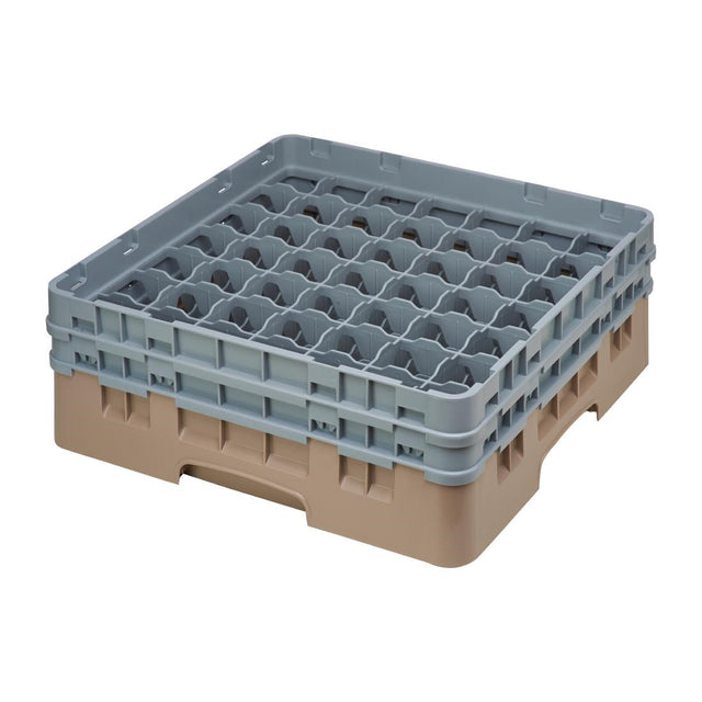 DE797 Cambro Camrack Beige 49 Compartments Max Glass Height 133mm JD Catering Equipment Solutions Ltd