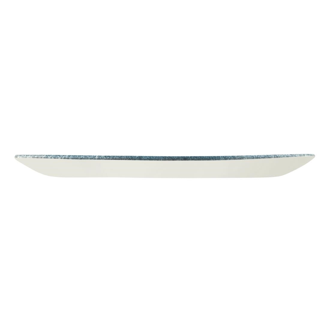 DE881 Churchill Studio Prints Raku Oblong Plate Topaz Blue 298mm (Pack of 12) JD Catering Equipment Solutions Ltd