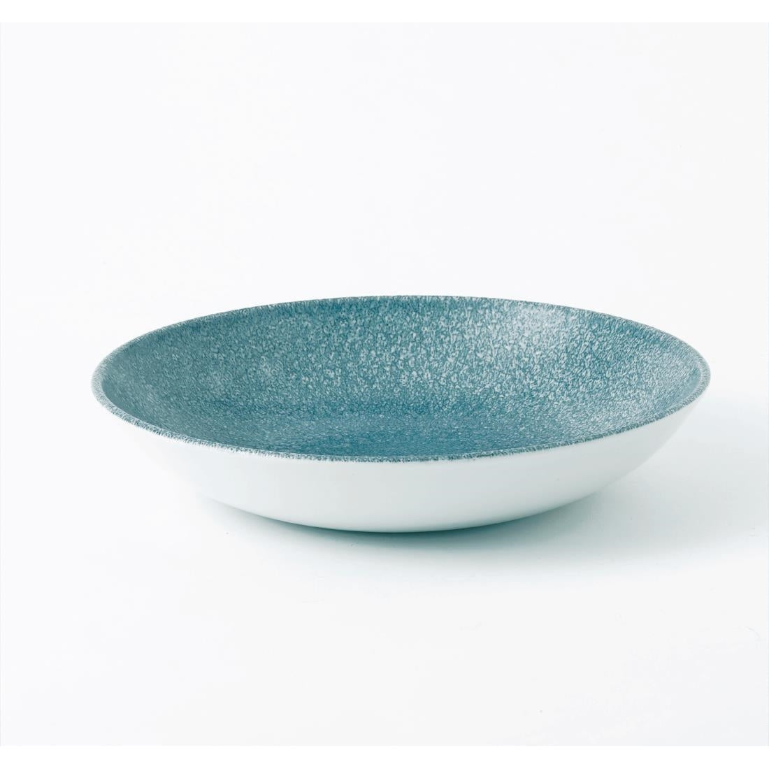 DE888 Churchill Studio Prints Raku Round Coupe Bowl Topaz Blue 248mm (Pack of 12) JD Catering Equipment Solutions Ltd