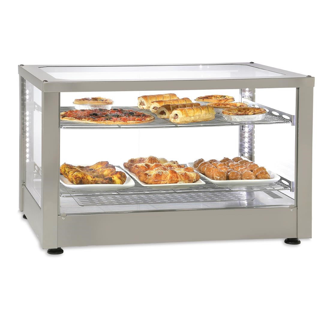 DF410 Roller Grill Heated 2 Shelf Display Cabinet WD780 SI JD Catering Equipment Solutions Ltd