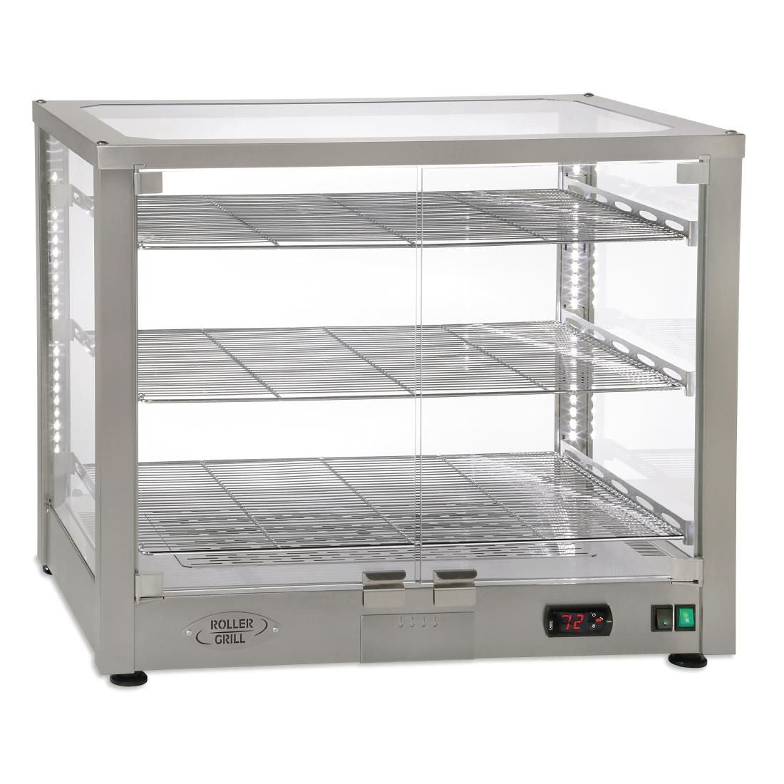 DF412 Roller Grill Heated 3 Shelf Display Cabinet WD780 DI JD Catering Equipment Solutions Ltd