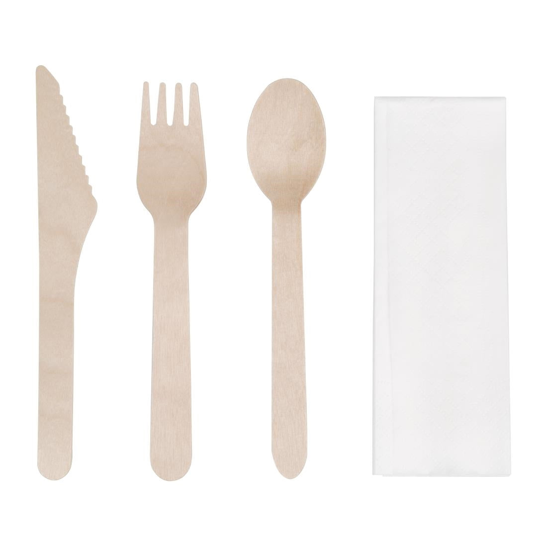 DF422 Fiesta Compostable Wooden Cutlery Meal Pack (Pack of 250) JD Catering Equipment Solutions Ltd