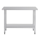 DF677 Nisbets Essentials Self Assembly Stainless Steel Table 1200 x 600mm JD Catering Equipment Solutions Ltd