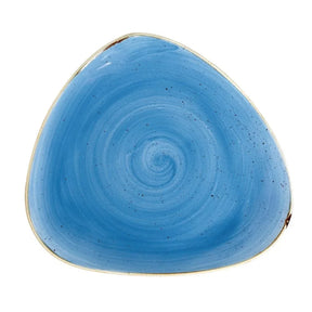 DF768 Churchill Stonecast Triangle Plate Cornflower Blue 311mm (Pack of 6) - JD Catering Equipment Solutions Ltd