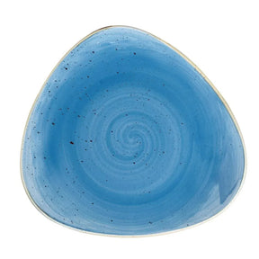 DF770 Churchill Stonecast Triangle Plate Cornflower Blue 229mm (Pack of 12) - JD Catering Equipment Solutions Ltd