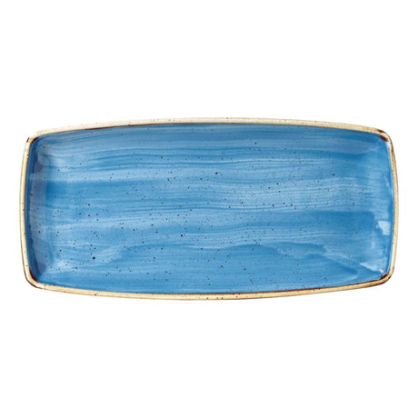 DF772 Churchill Stonecast Rectangular Plate Cornflower Blue 295 x 150mm JD Catering Equipment Solutions Ltd