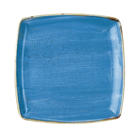 DF774 Churchill Stonecast Deep Square Plate Cornflower Blue 265mm (Pack of 6) JD Catering Equipment Solutions Ltd