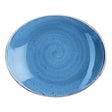 DF775 Churchill Stonecast Oval Plate Cornflower Blue 197 x 160mm (Pack of 12) JD Catering Equipment Solutions Ltd
